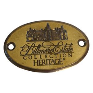 Biltmore Estate Heritage Collection Logo Nameplate Plaque Badges Emblem Brass